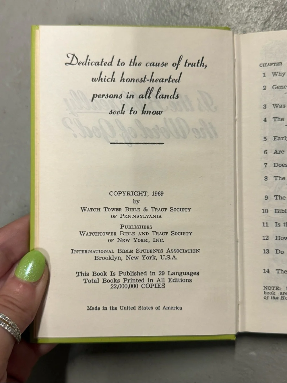 Vintage 1969 Is the Bible Really the Word of God? Hardcover Watch Tower